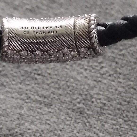 Judith Ripka Sterling Silver/leather Bracelet - Picture 2 of 4